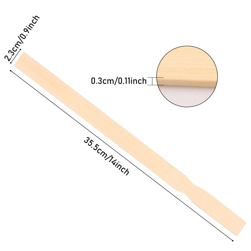 REWISS Wooden Paint Stir Sticks - 14 Inch REWISS Paint Sticks Wood Stirrers Paddles Resin or Wooden Craft Sticks, Garden and Library Markers(Pack of 50) - Image 2